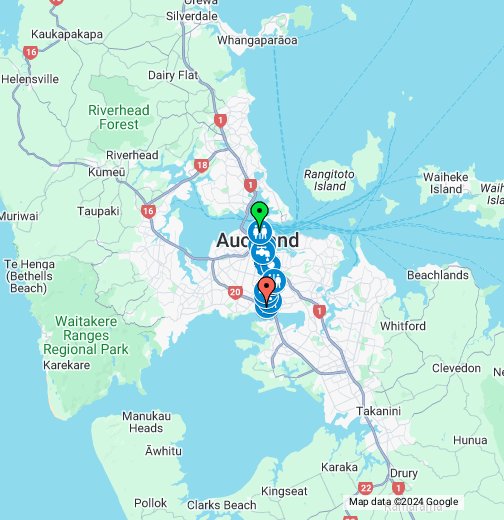 Auckland Coast to Coast Walkway – Google My Maps